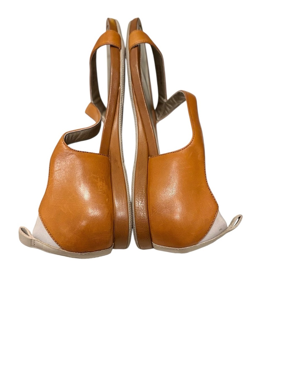 Cole Haan & Nike Cognac Leather Crisscross Strappy Vacation Summer Sandals sz 7 - Picture 10 of 16